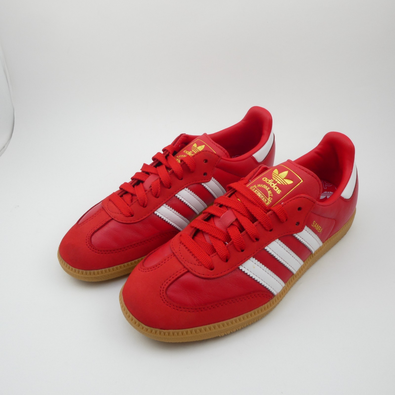 Adidas Samba Women’s 8 OG Shoes Athletic Casual Soccer Skate Red-White-Gold