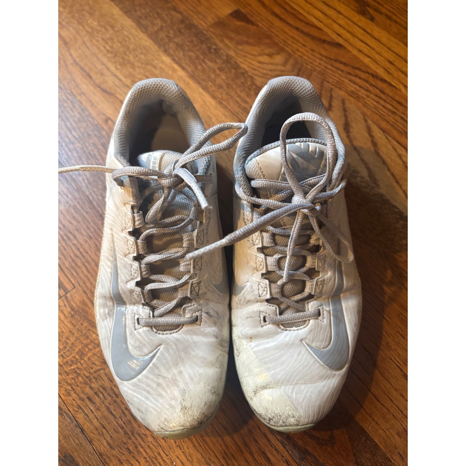 Nike Speedlax 5 Turf Lacrosse Shoes White Gray Womens 8 Athletic Cleats