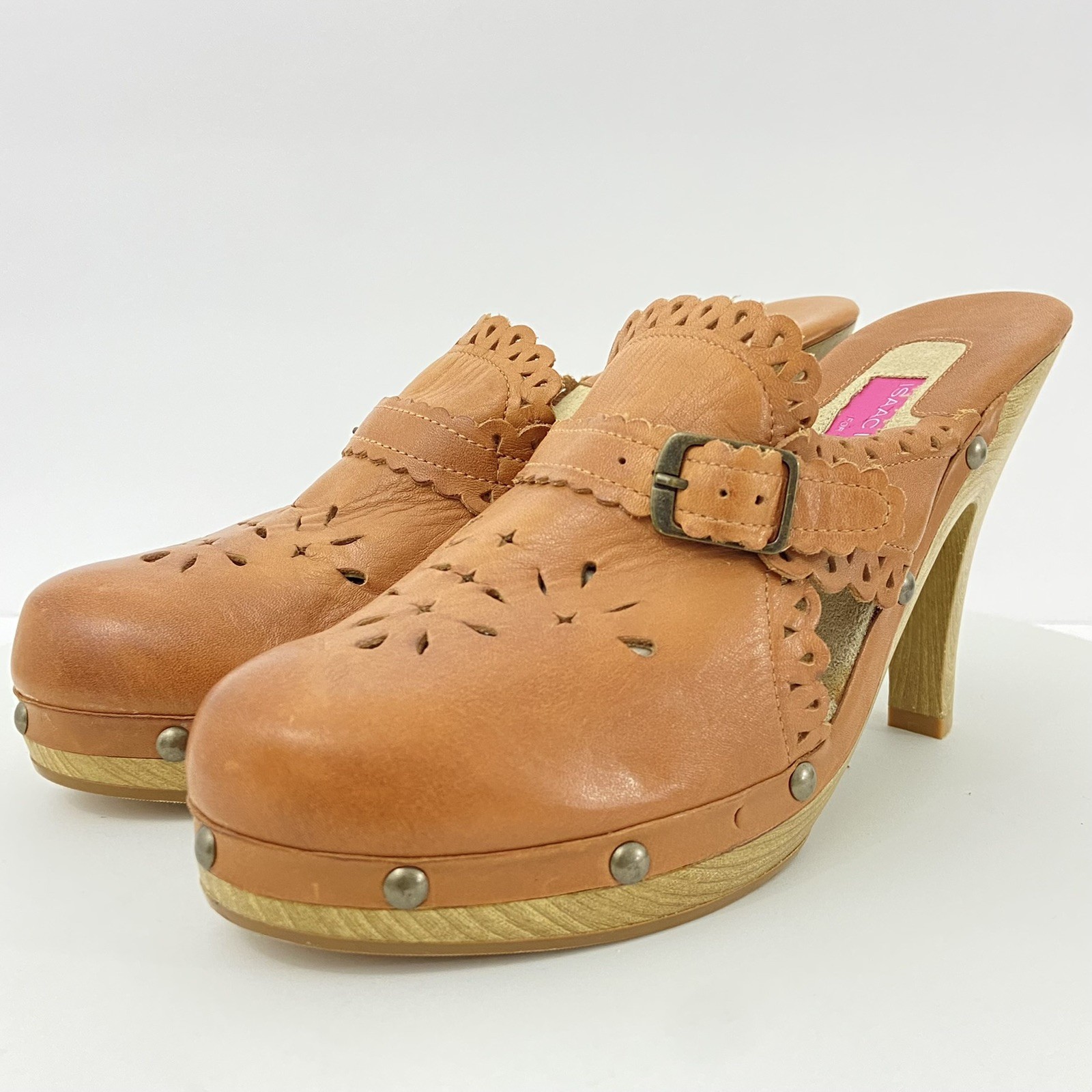 Isaac Mizrahi for Target Blondie Women’s Size 8 Tan Mules Heels
