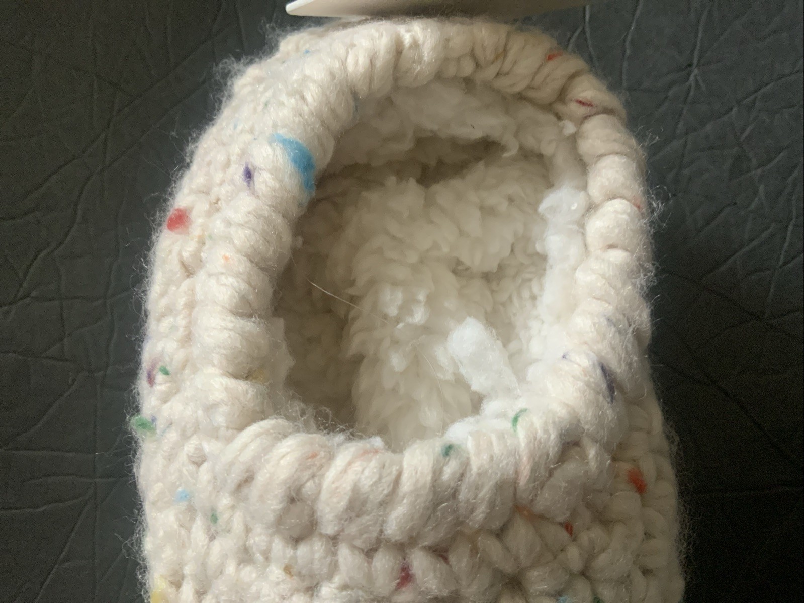 NWT LEMON Cabin Knitted Sand Colors Cottage core Sz M/L Slippers Sherpa