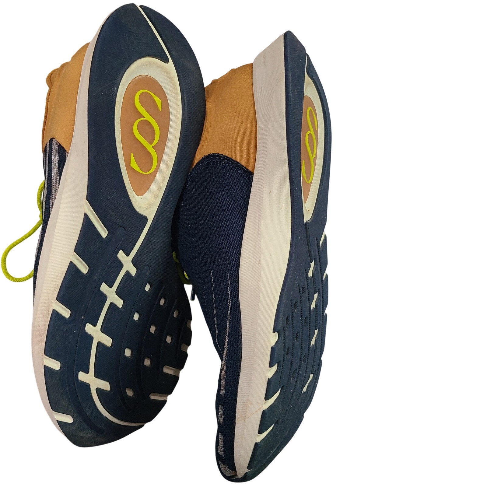 Saysh One Womens 8.5 Running Shoes Navy Mustard Yellow Neon Laces Allyson Felix