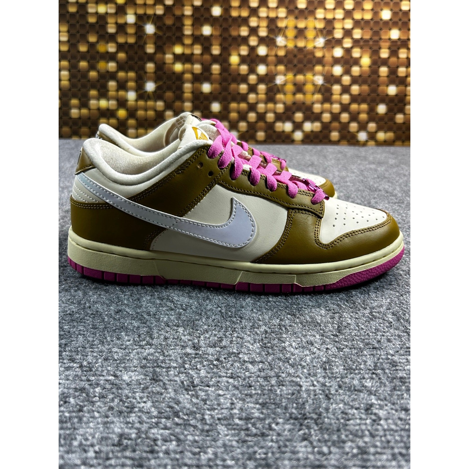 Nike Dunk Low SE Just Do It Bronzine Pink Women 8.5 Men 7 FD8683-700 Box