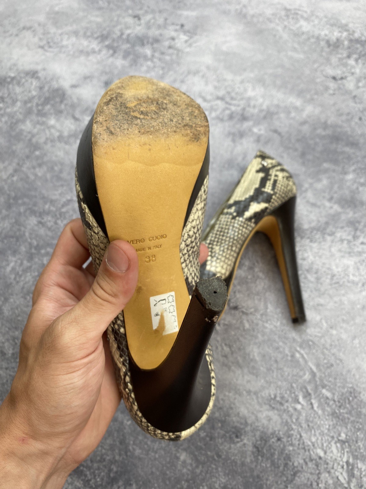 Just Cavalli Designer Women’s Shoes High-Heel Size 38 Made in Italy Vntg Roberto