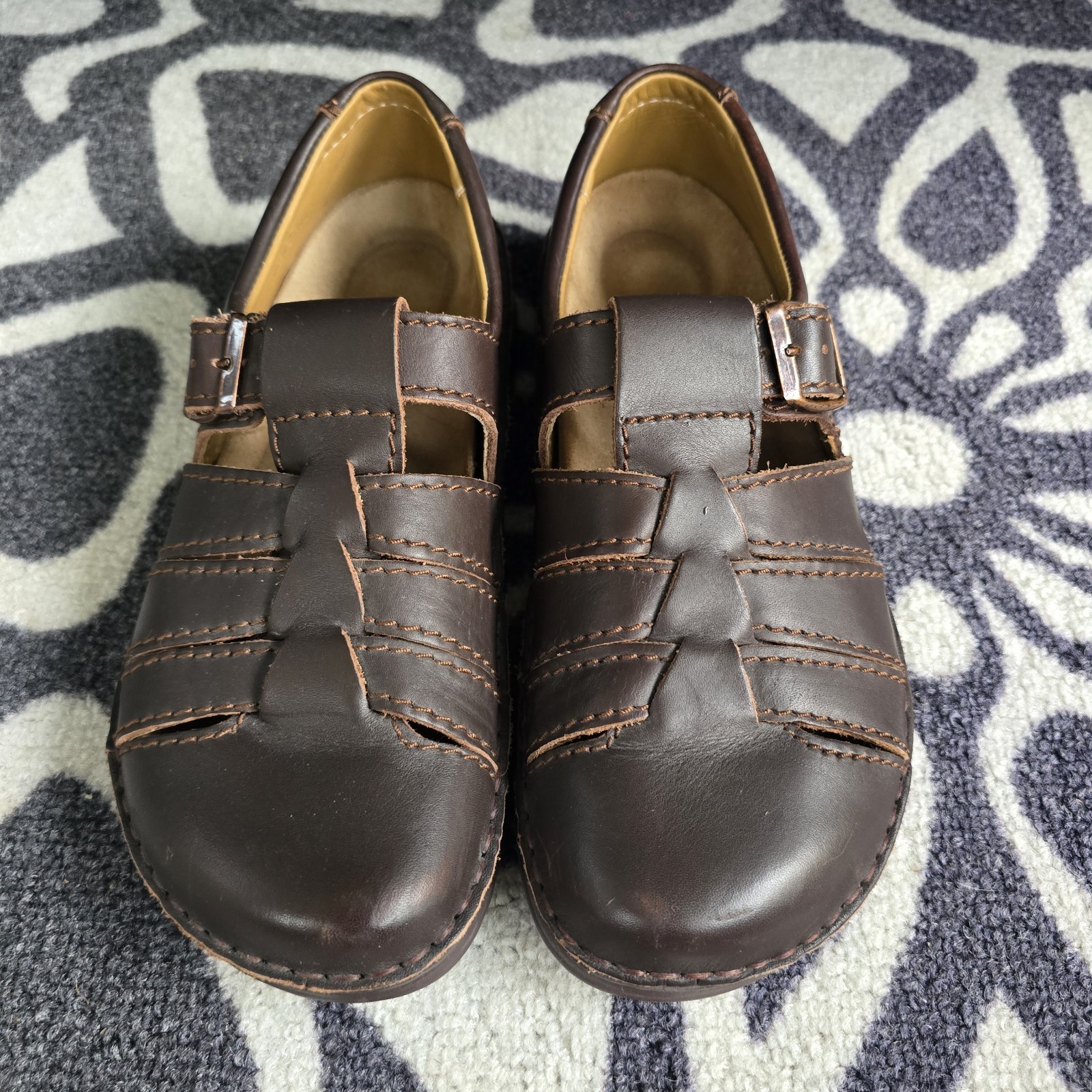 Footprints by Birkenstock Madeira Leather Fisherman Sandals Women Sz 8 Eur39