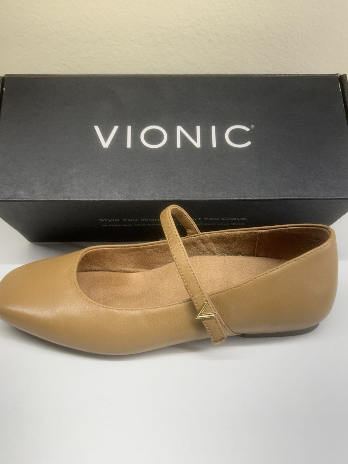 Vionic Alameda Camel Tan Leather Size 8 Used
