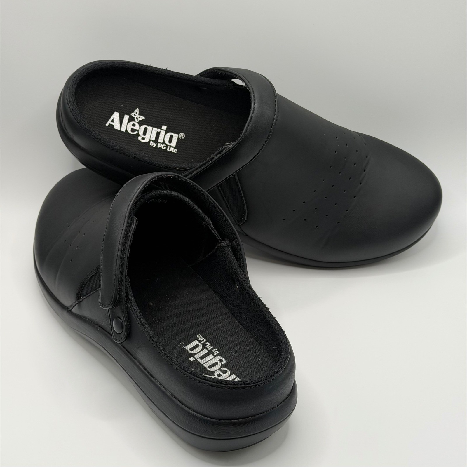 Alegria by PG Lite Black Professional Nursing Clogs Shoes Mens 41 Womens 10-11