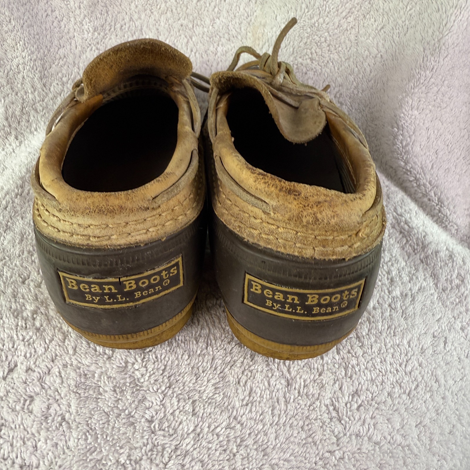 Vintage LL Bean Boot Womens Leather Rubber Duck Shoe Size 9M Made In USA Maine