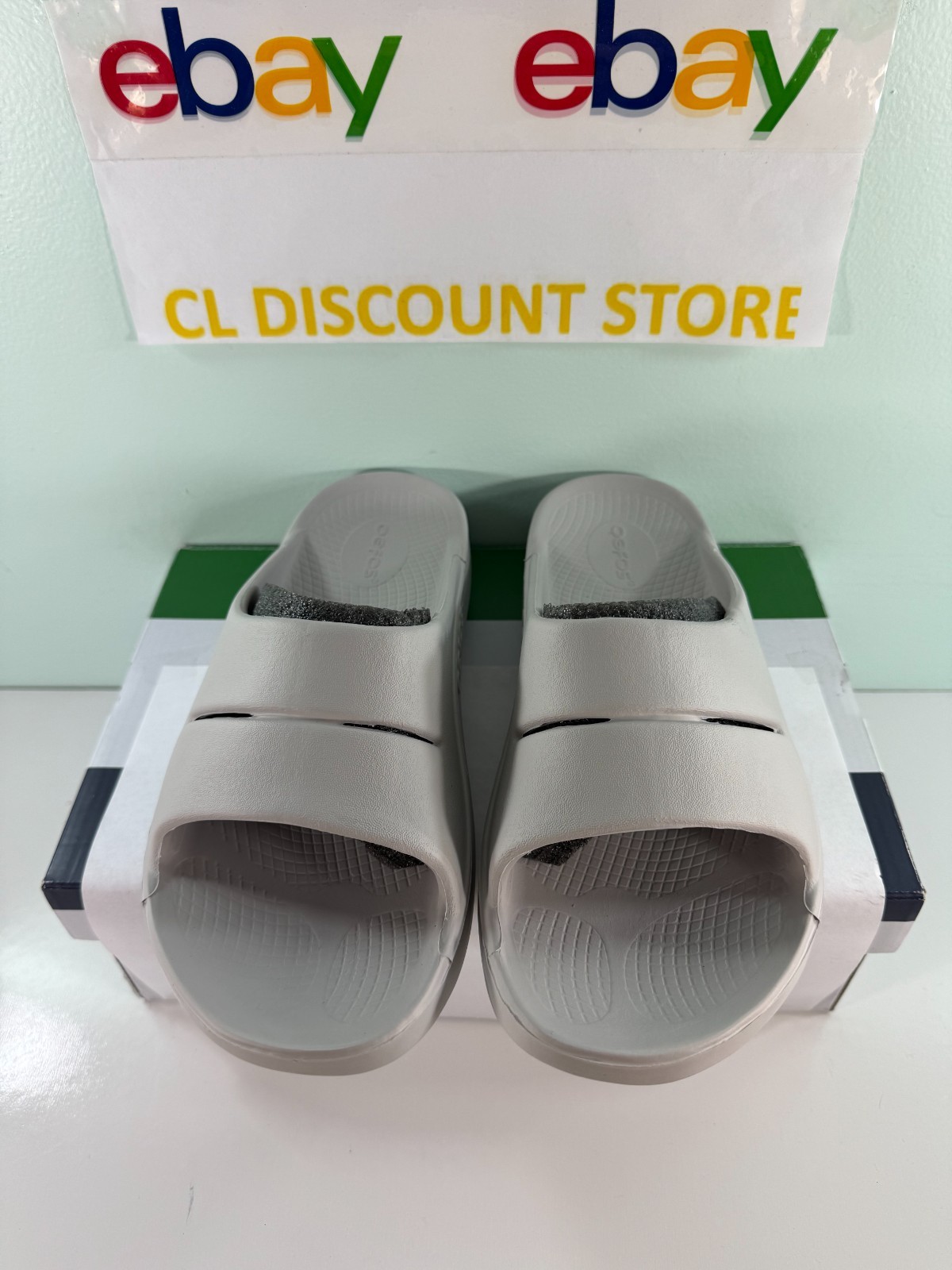 Oofos Unisex OOahh Slide Sandal 1100 Moonstone – FREESHIP