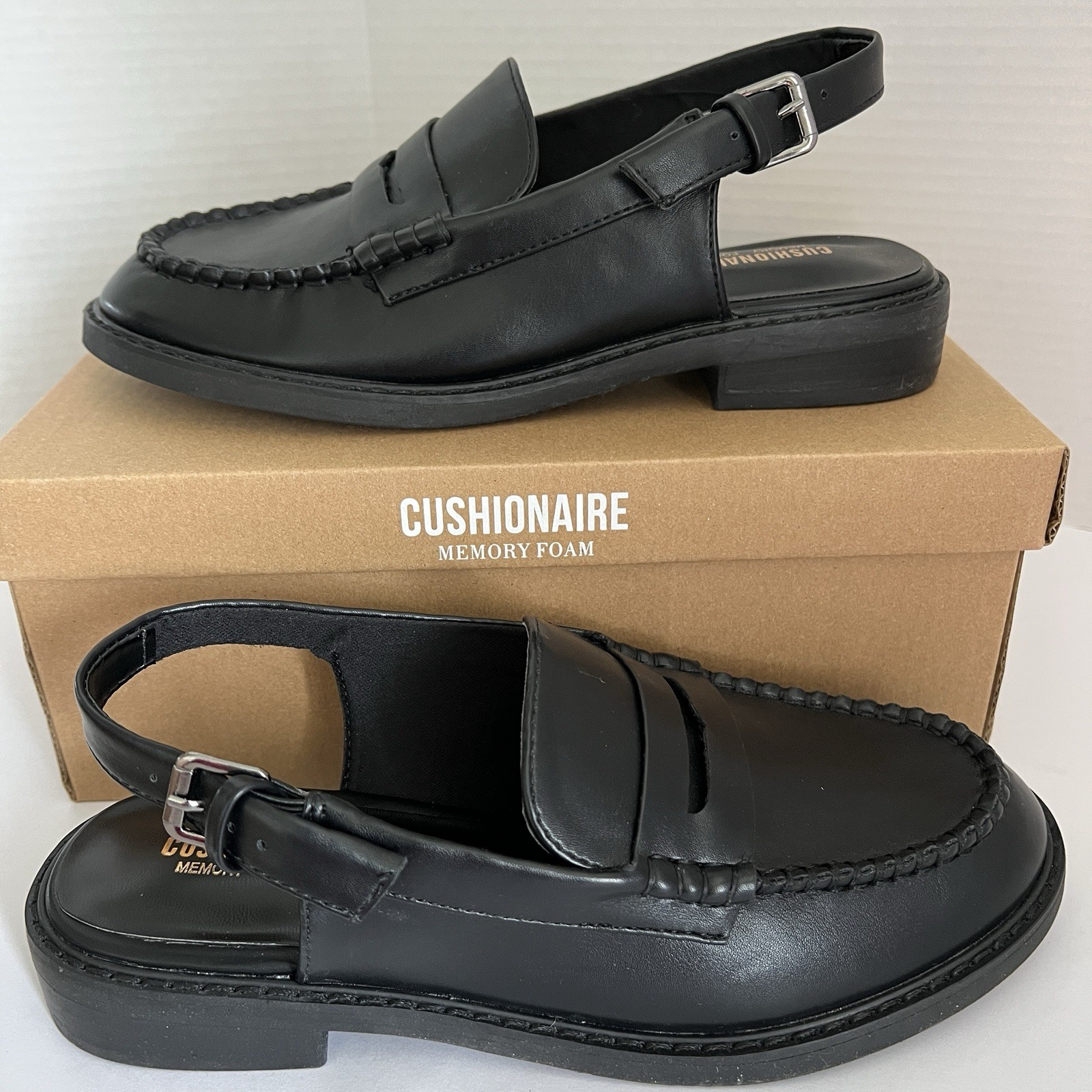 Cushionaire Romance Women’s Slingback Loafer + Memory Foam US 7M/Black