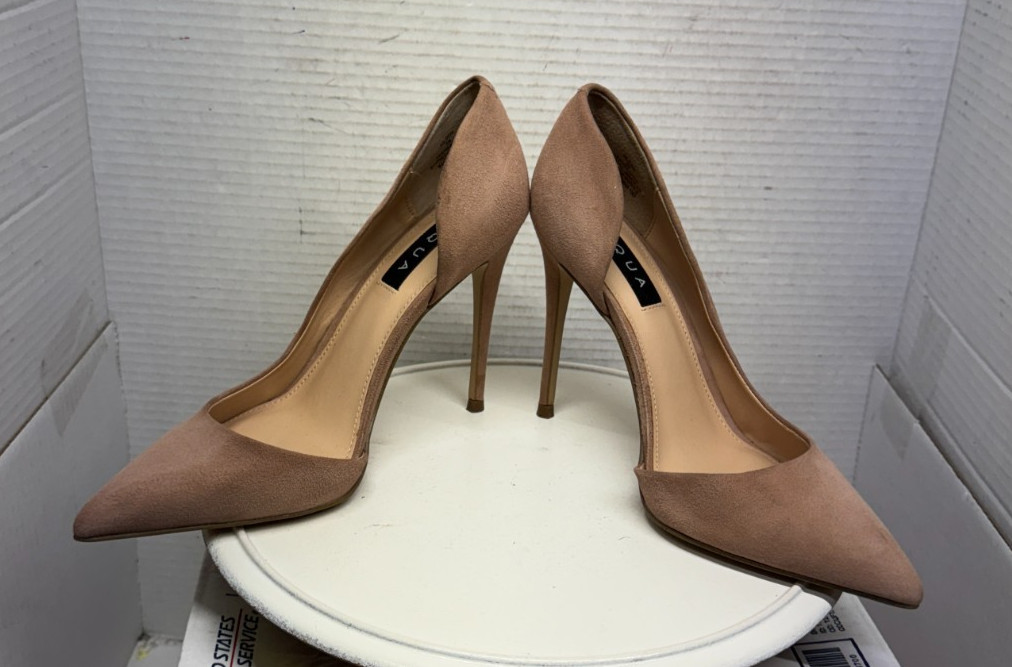 Aqua Dion Half d’Orsay Heel 4.25 Pump Suede Blush Pointed toe 1067 Women 9M 40