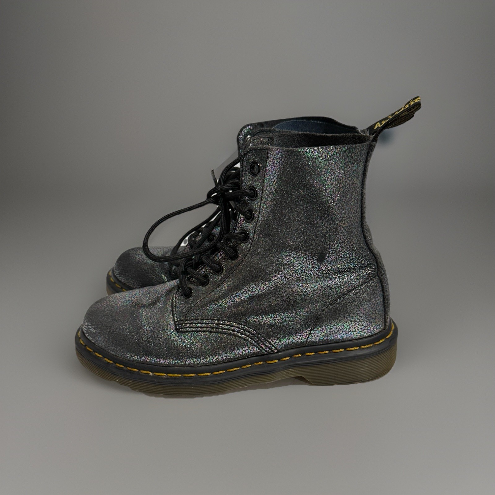Dr. Martens 1460 Pascal Iridescent Leather Boots Women’s Size 7
