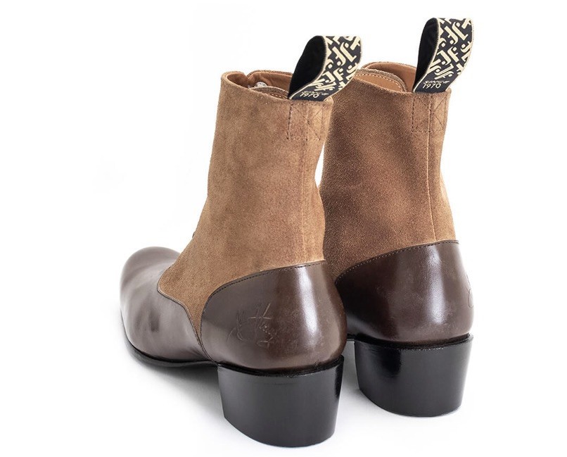 Fluevog EXCELLENT Fox & Fluevog Eugene posh leather/suede lace-up boot -W10/M8
