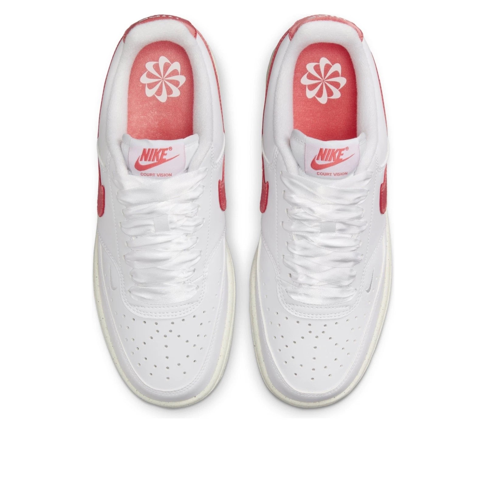 Nike HV5246-100 White Ember Court Vision Low Next Nature Women Leather Sneakers