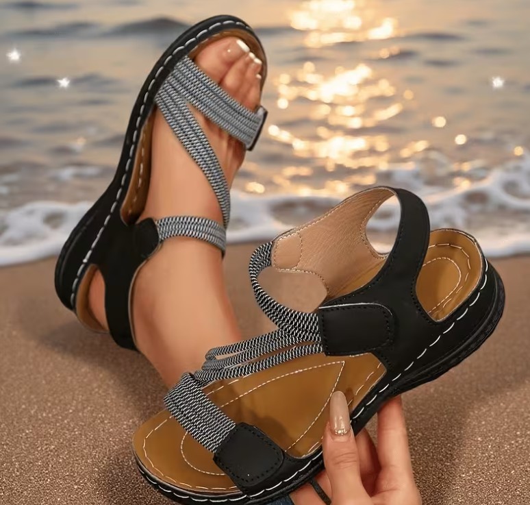 Orthopedic Wedge Sandals for Women Comfortable Arch Support Shoes Size 6