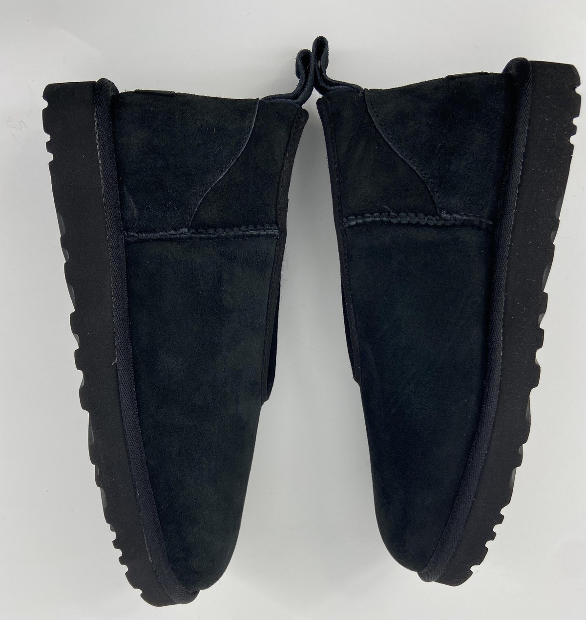 UGG Boots Womens 9 Black Micro Mini Suede Shearling Cozy Shoes Slipper