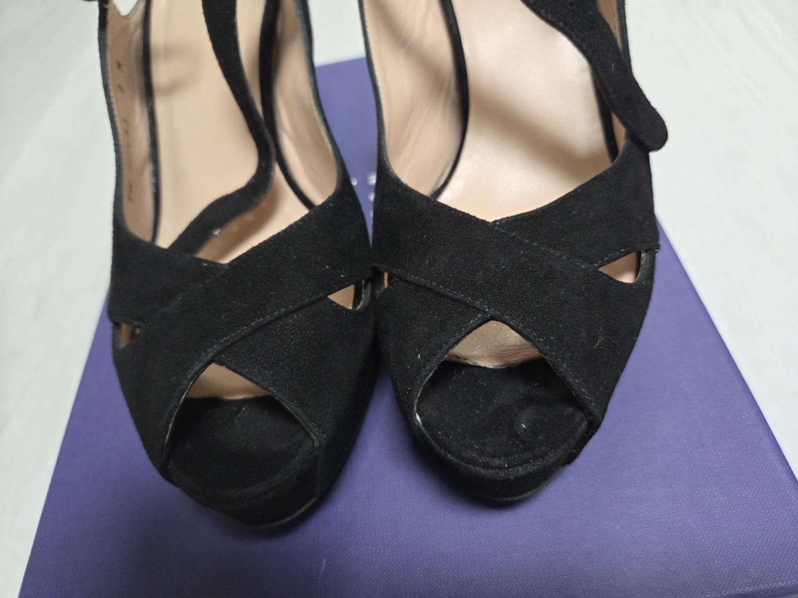 Stuart Weitzman Turnover Slingback Black Size 8