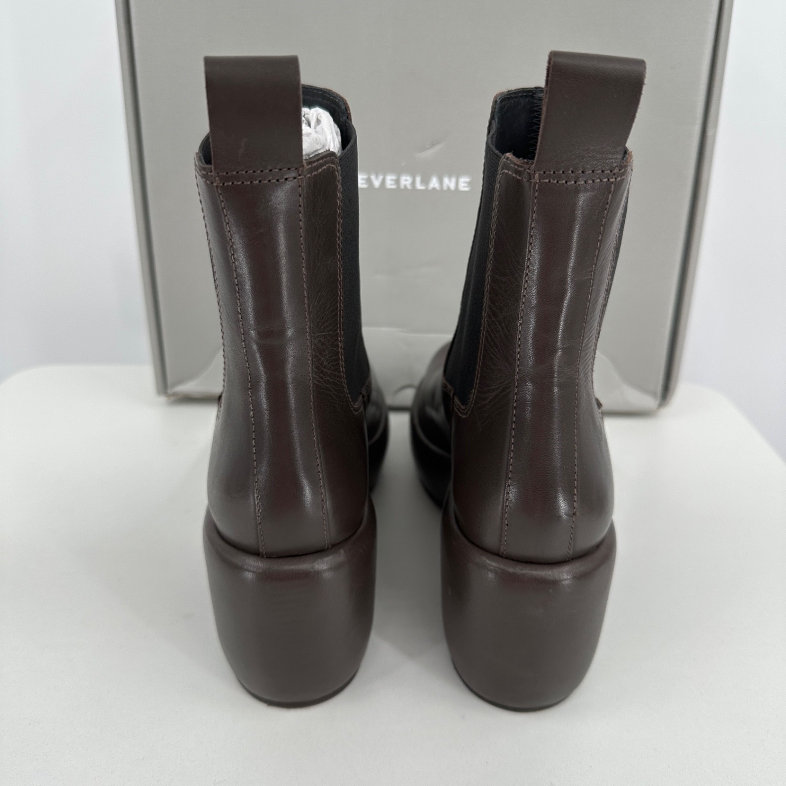 Everlane The Puffa Boot in Dark Brown size 9 Chelsea Ankle 3.25″ Chunky Platform