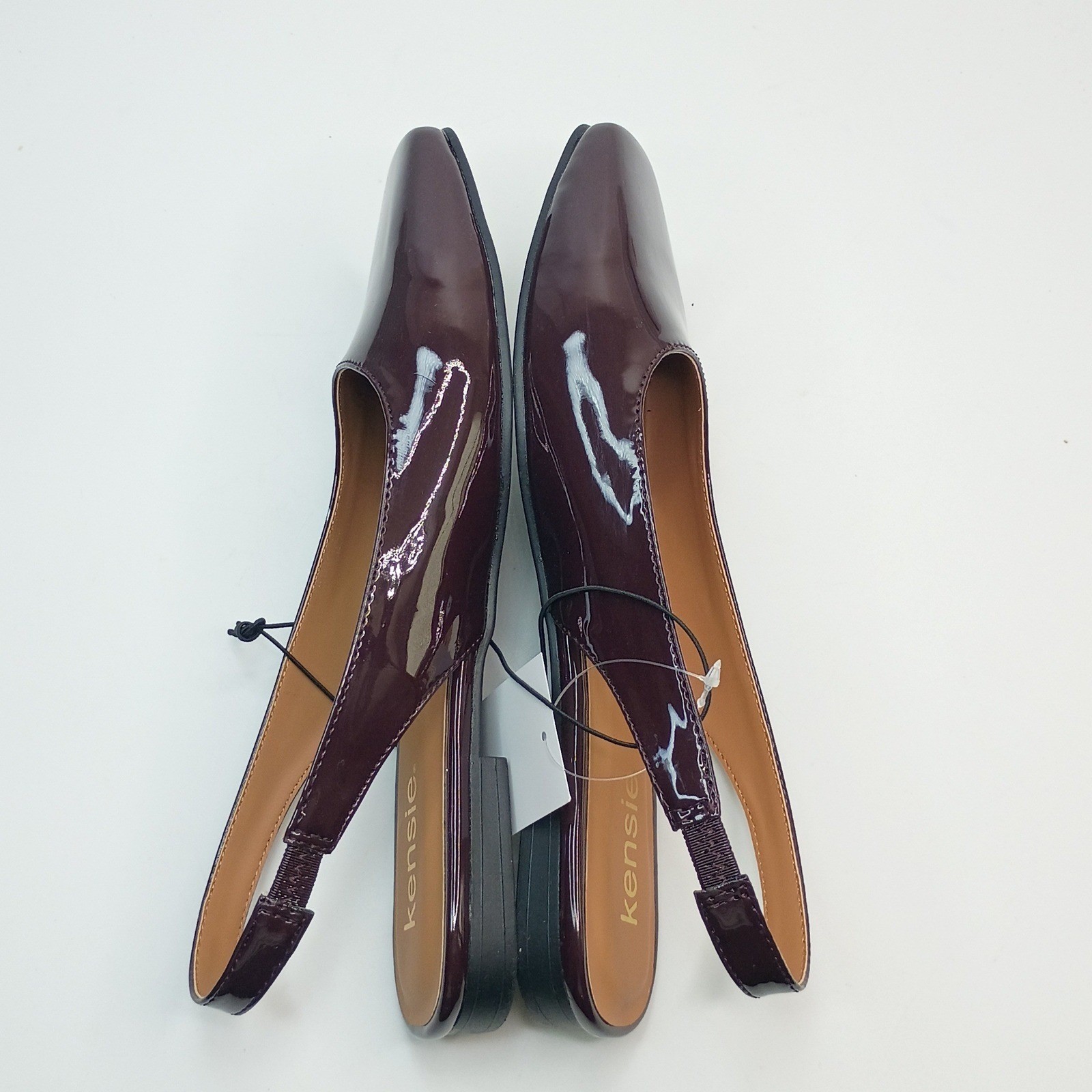 Kensie Felice Slingback Flats Women Size 7 Red Patent Leather Look