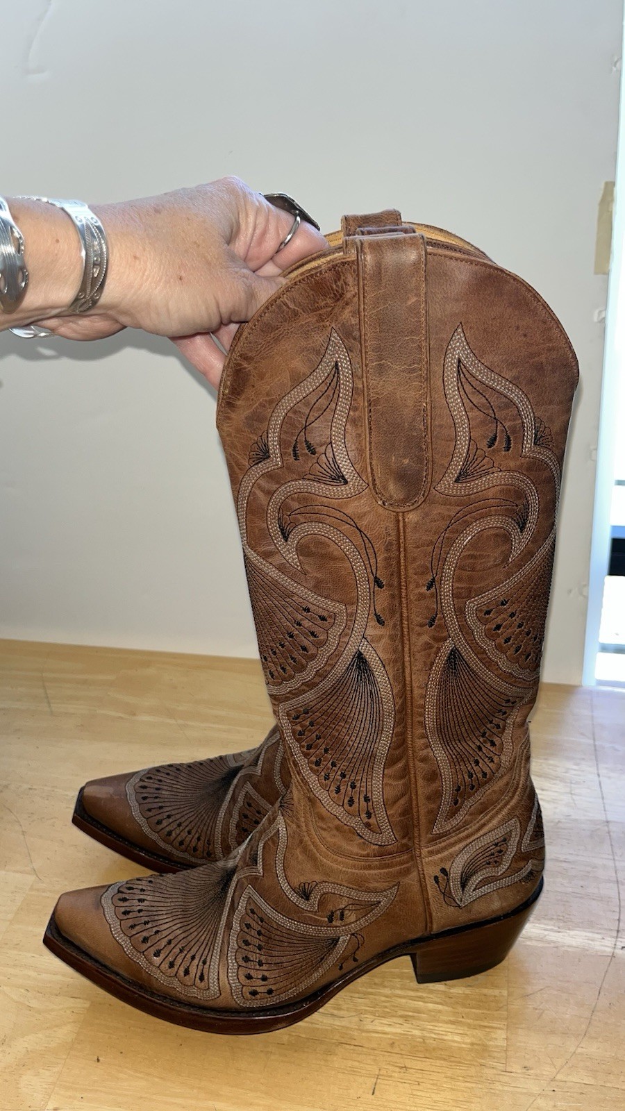 Old Gringo 13” Diego Snip Toe Angel Wing Western Cowboy Boots Womens 6.5 Worn 2x