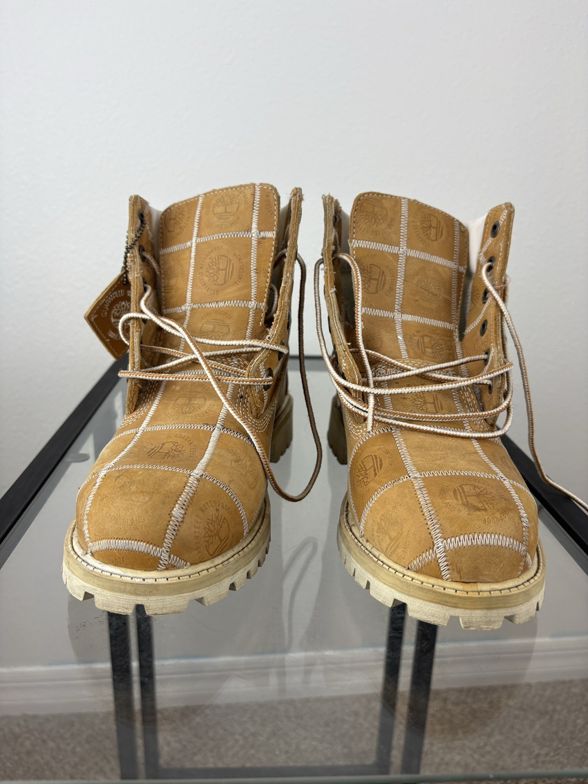 Timberland Classic Leather Patchwork RARE Nubuck Ankle Lace-Up Boots US 5
