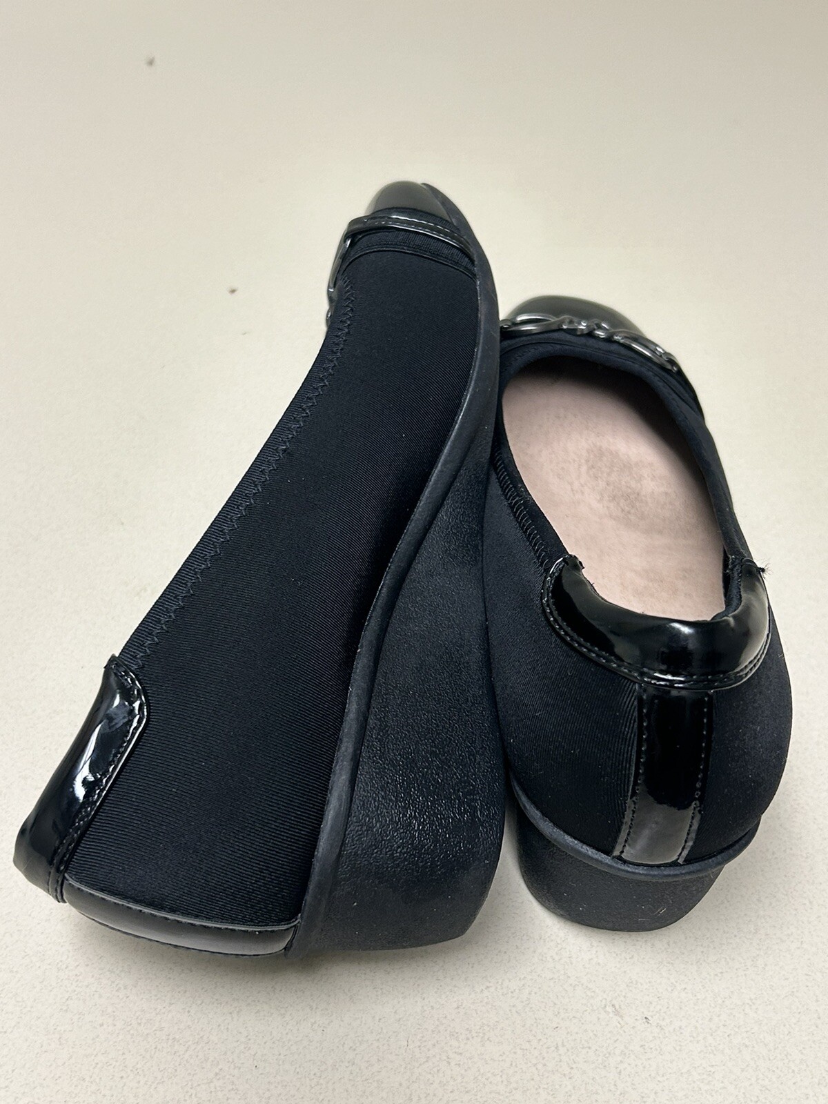Lauren Blakwell Womens Wedge Shoes Size 8.5 Black Square Toe Model Kit