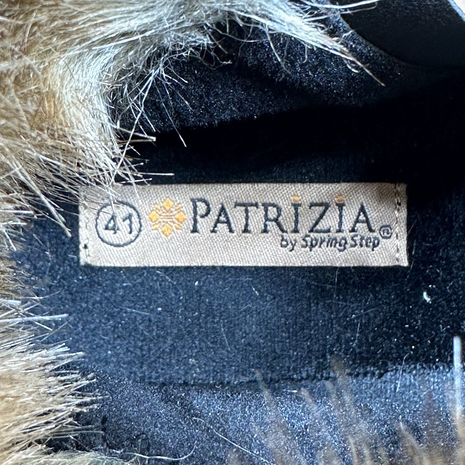 Patrizia by Spring Step Women’s Black Faux Fur Trim Ankle Boots EU 41 US 8