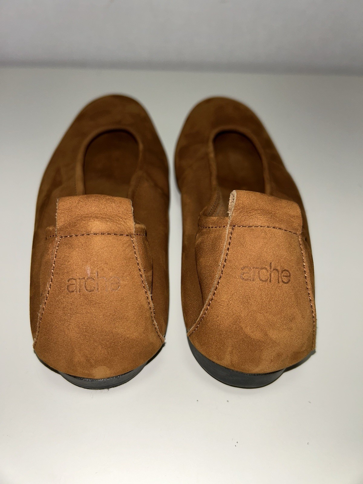 Arche Laius Ballerinas Orange Neya Nubuck Leather Flats Made In France 39 8