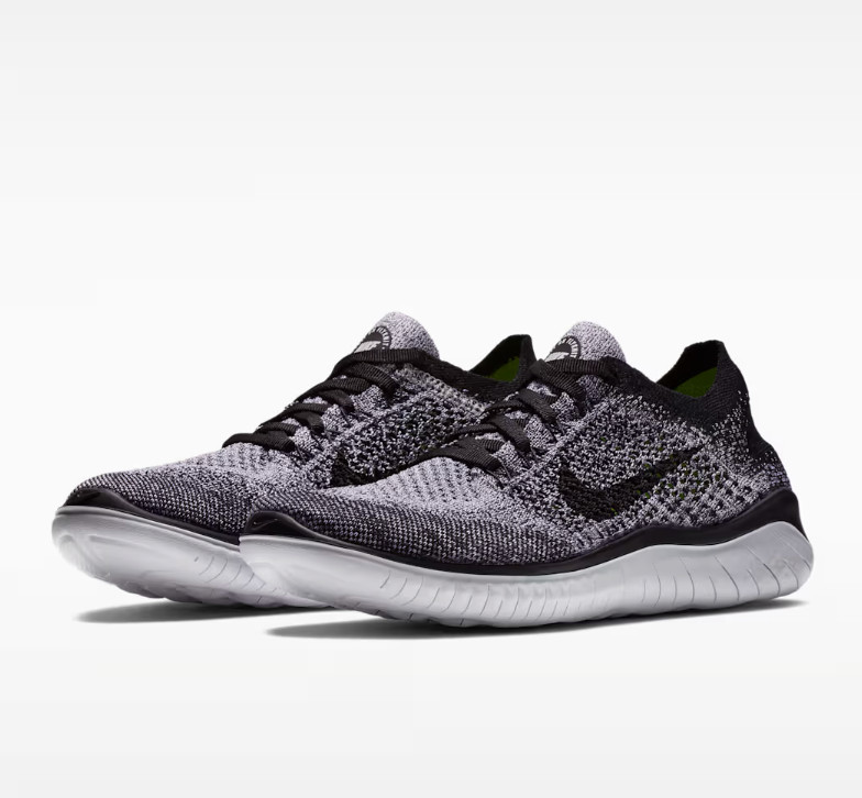 Women’s NIKE FREE RN FLYKNIT WHITE/BLACK NEW 942839 101