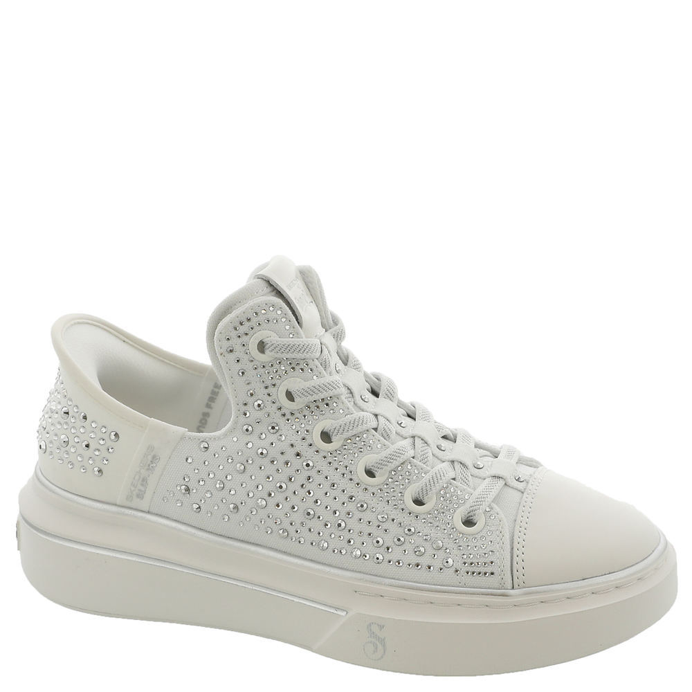 Skechers x Snoop Dogg Slip-Ins: Snoop One-Rhine-Stoned Women’s Slip On – White