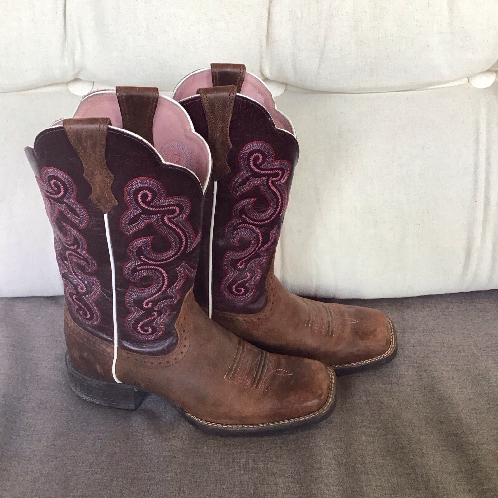 ARIAT Women’s Quickdraw Badlands Boots Size 7.5 B Style 10004719 Cowboy Western