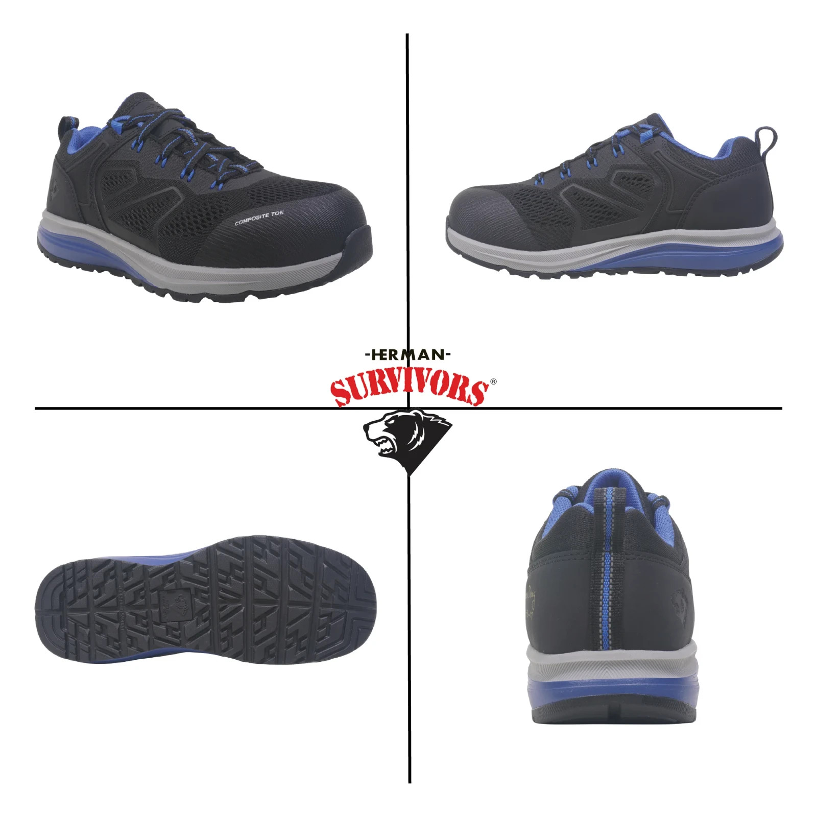 HERMAN SURVIVORS – SIZE: 9.5 – Cassle Slip-Resistant Composite Work Sneakers