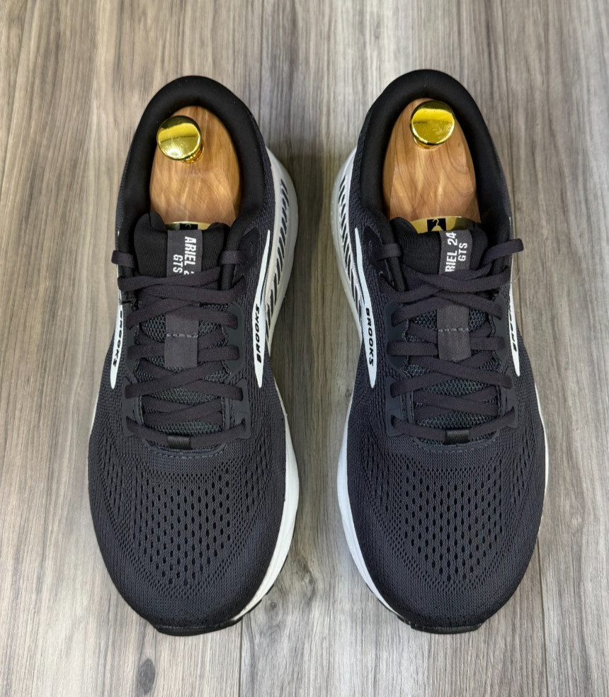 Brooks Ariel GTS 24 Ebony Black Women Running Shoes Size 9 2E Wide 1204142E016