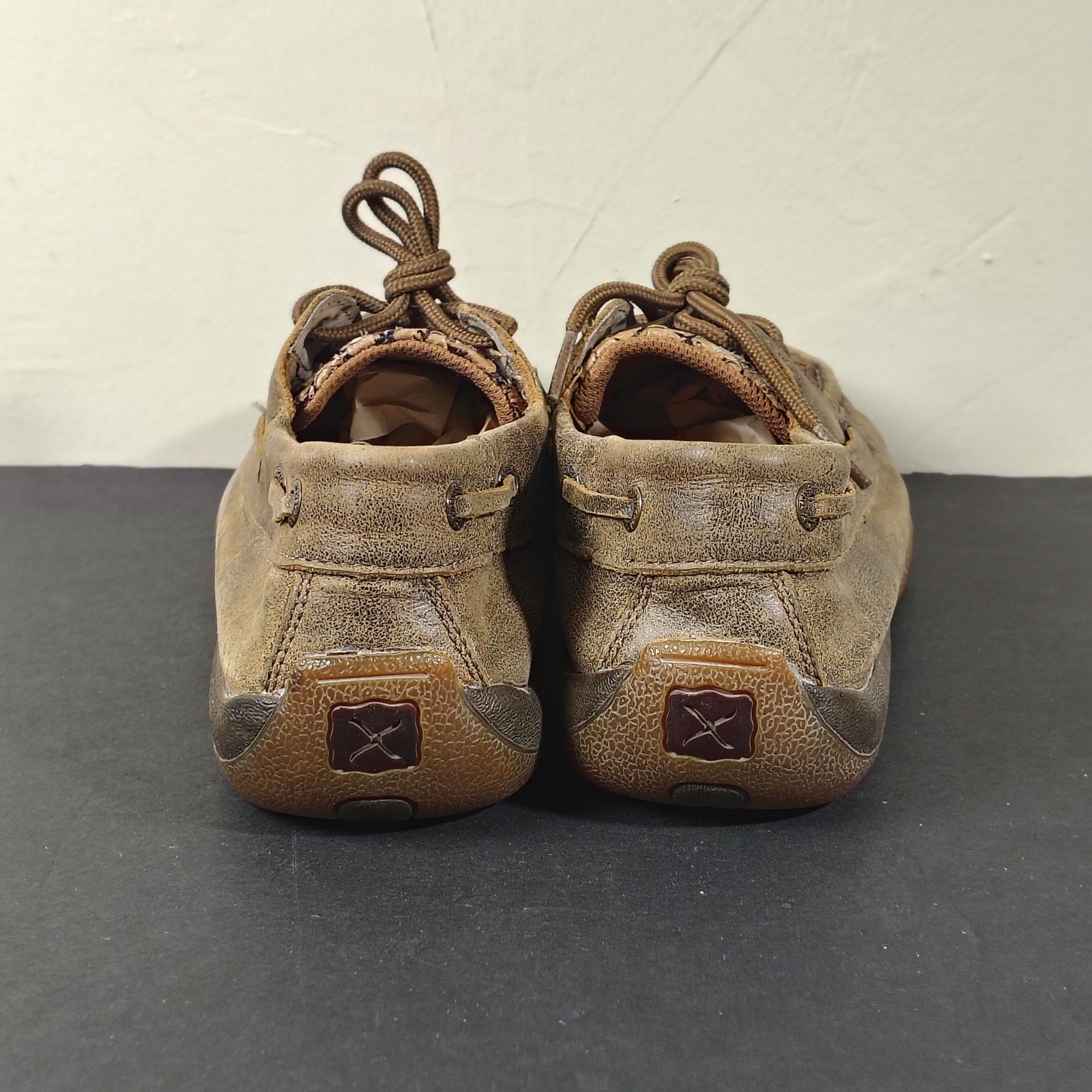 Twisted X Driving Mocs Women 8 Brown Leather Snakeskin WDM0069 Western Loafers