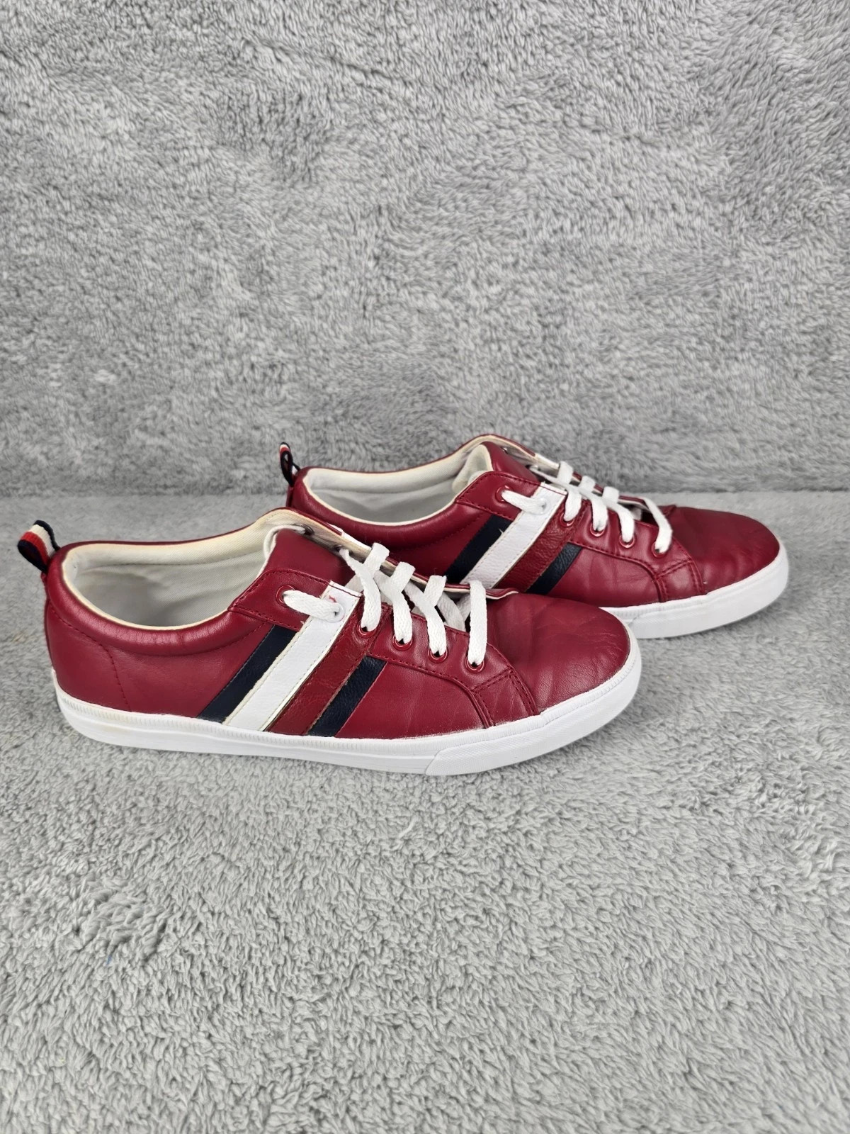 Tommy Hilfiger Sneaker 9.5 Twlireai Red Lace Up Shoes Womens Comfort