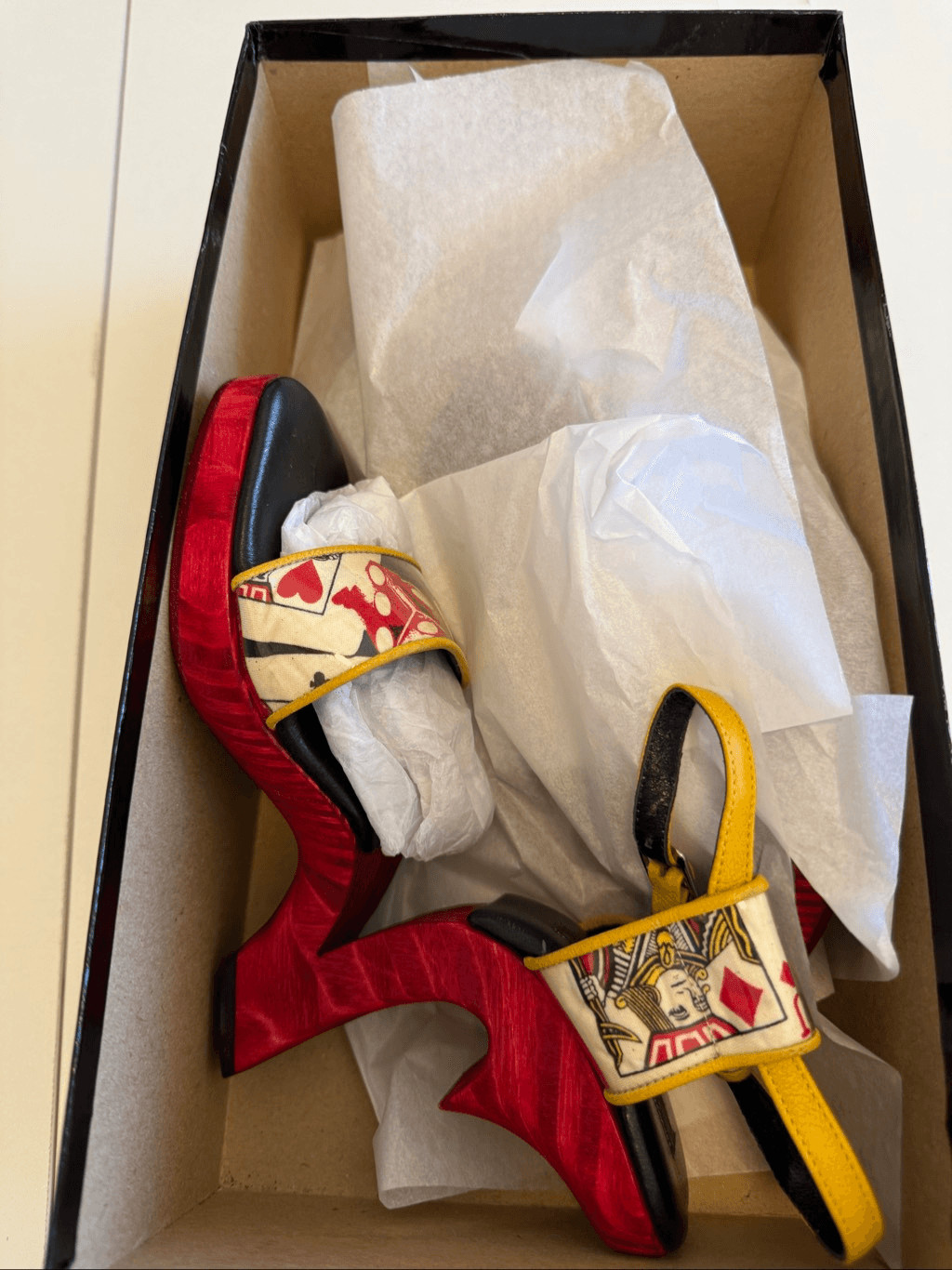 Vintage Pure Chocolat/Fred Slatten Queen’s Luck Sandals Sz7 Rare, Pop-Art, 70’s