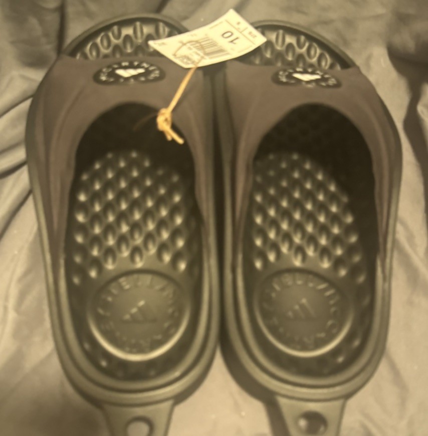 Adidas Stella McCartney Slide Shoes Slippers Core Black (JS0265) Size 10 Womens