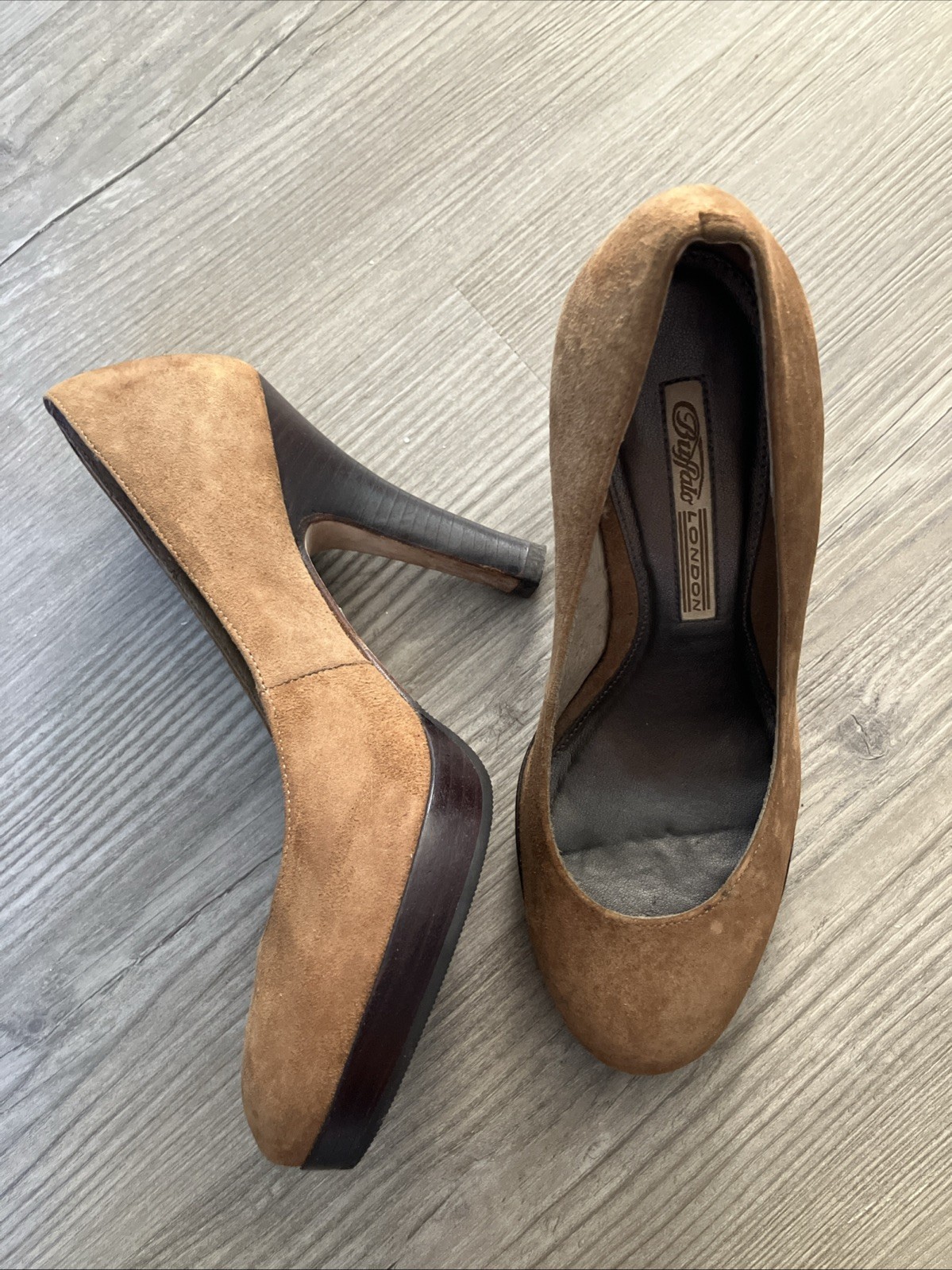 Y2K Buffalo London Chunky Platform Heels Size 37 EUR, 7 1/2 US