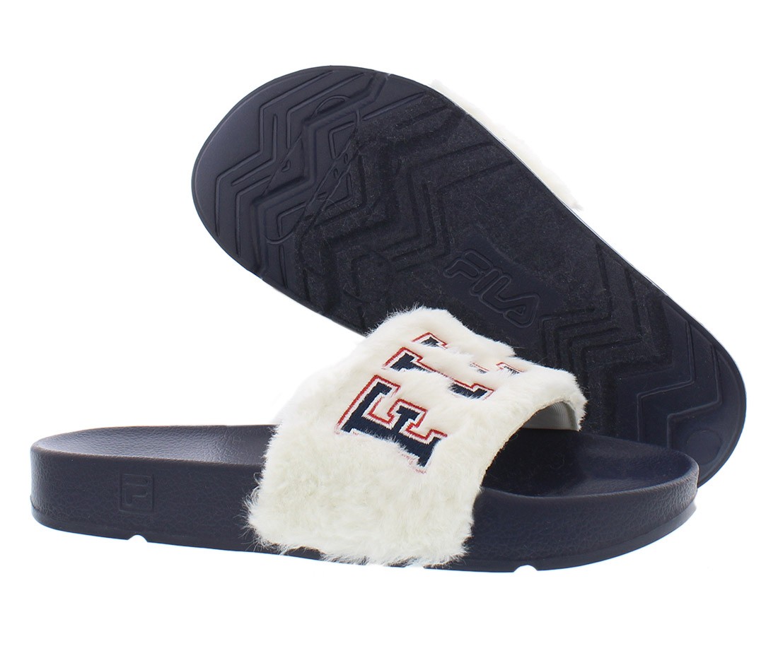 Fila Drifter Furry Collegiate Slide Womens Shoes