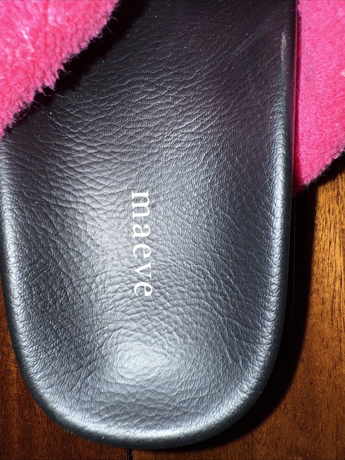 Anthropologie Maeve Terry Slide Sandals Hot Pink Cross Strap Womens 6 New