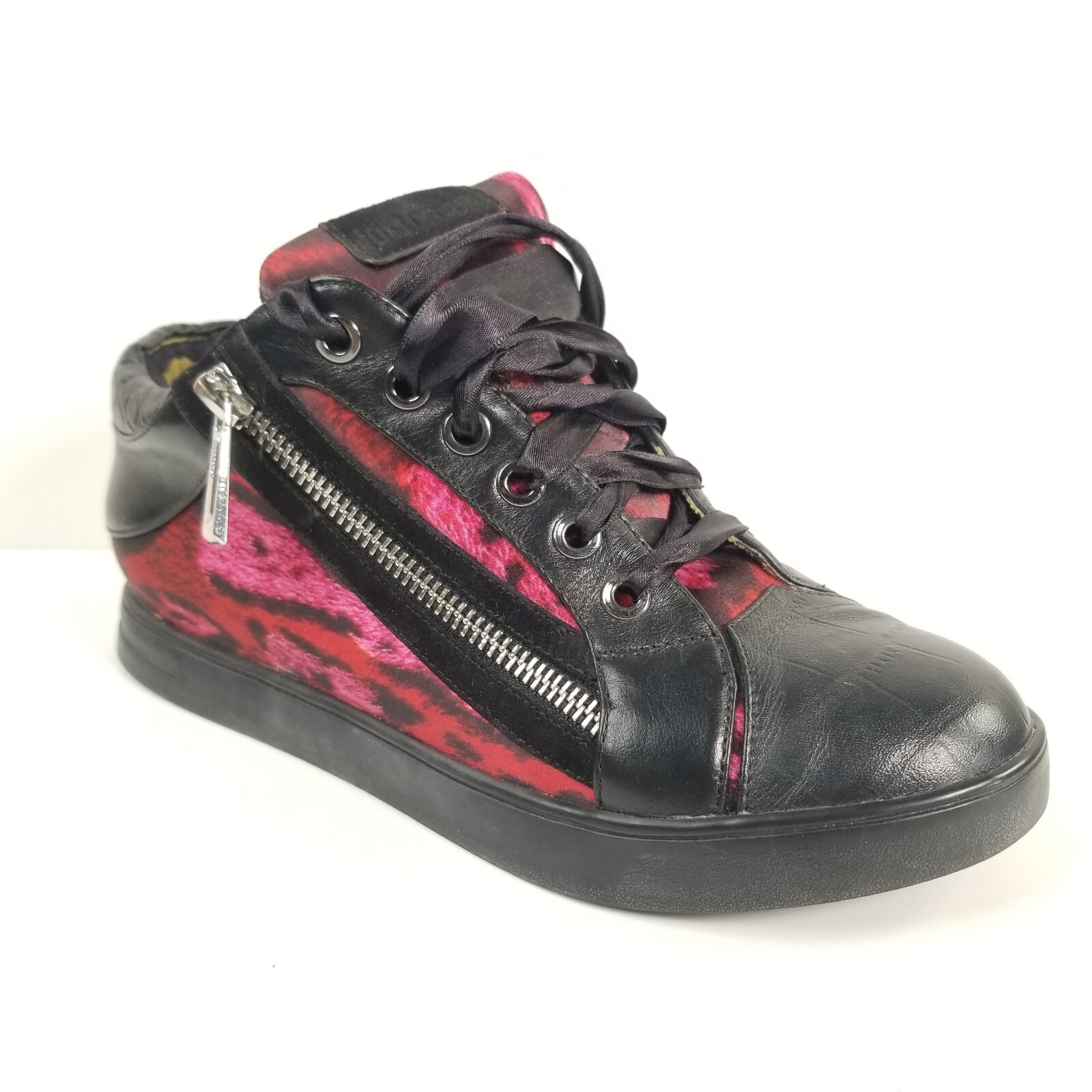 Just Cavalli Women’s Designer Sneakers Leather Satin Shoes Size EU-37 / US-7