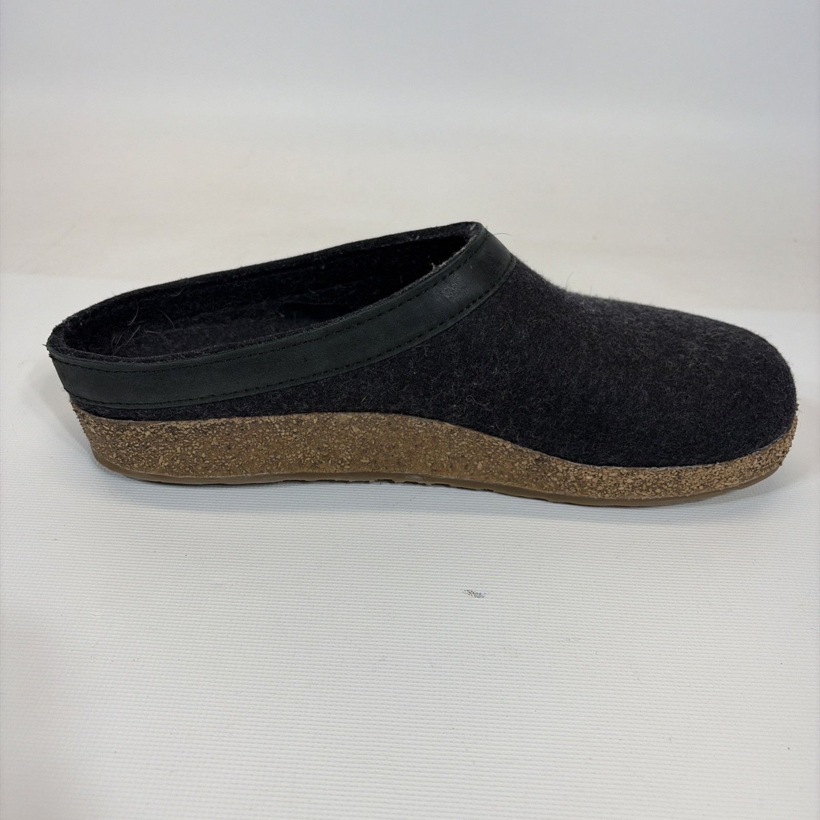 Haflinger Classic Grizzly Slipper Clogs Wool Black Women’s Size 40 US 9