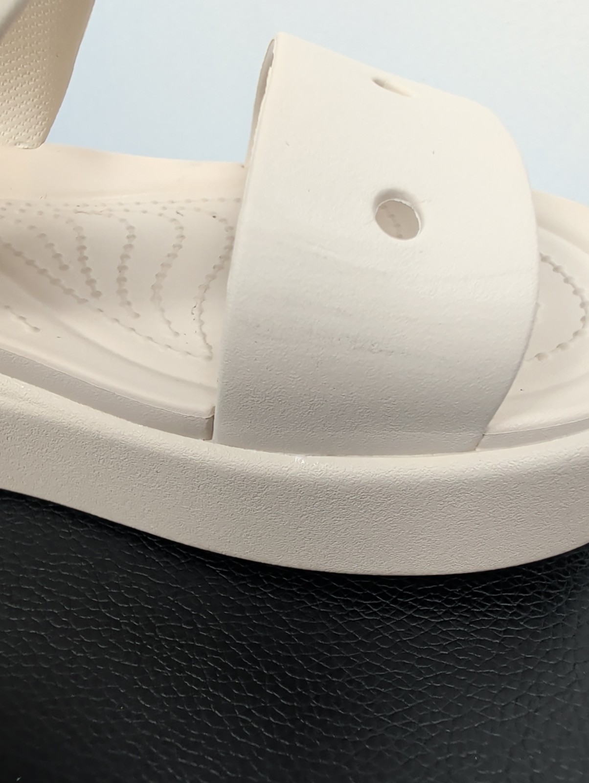 Crocs Womens Sz 8 Brooklyn Low Wedge Platform Sandals Literide Slingback Bone