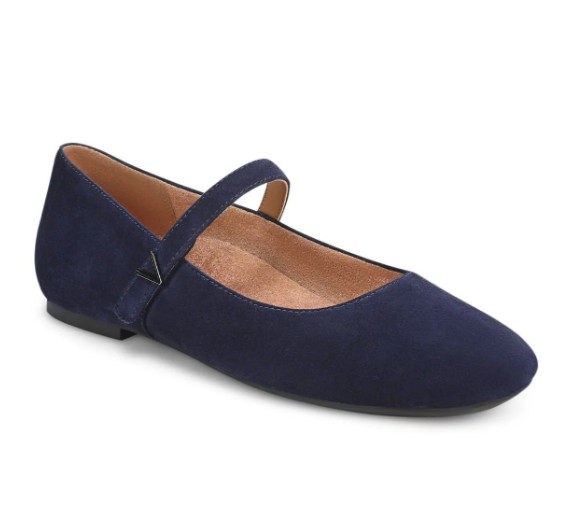 NEW VIONIC Women’s Alameda Mary Jane Flat – Navy Suede