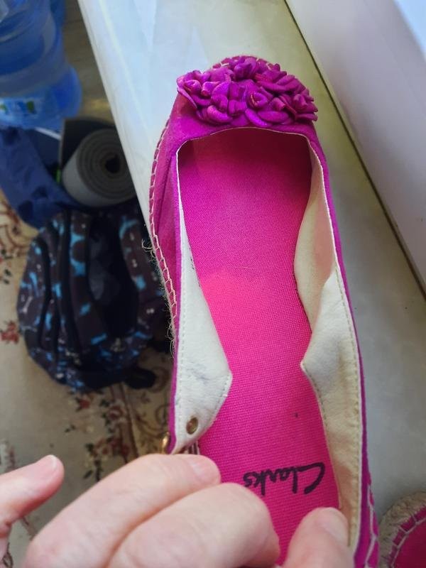womens clarks pink suede espadrilles 39