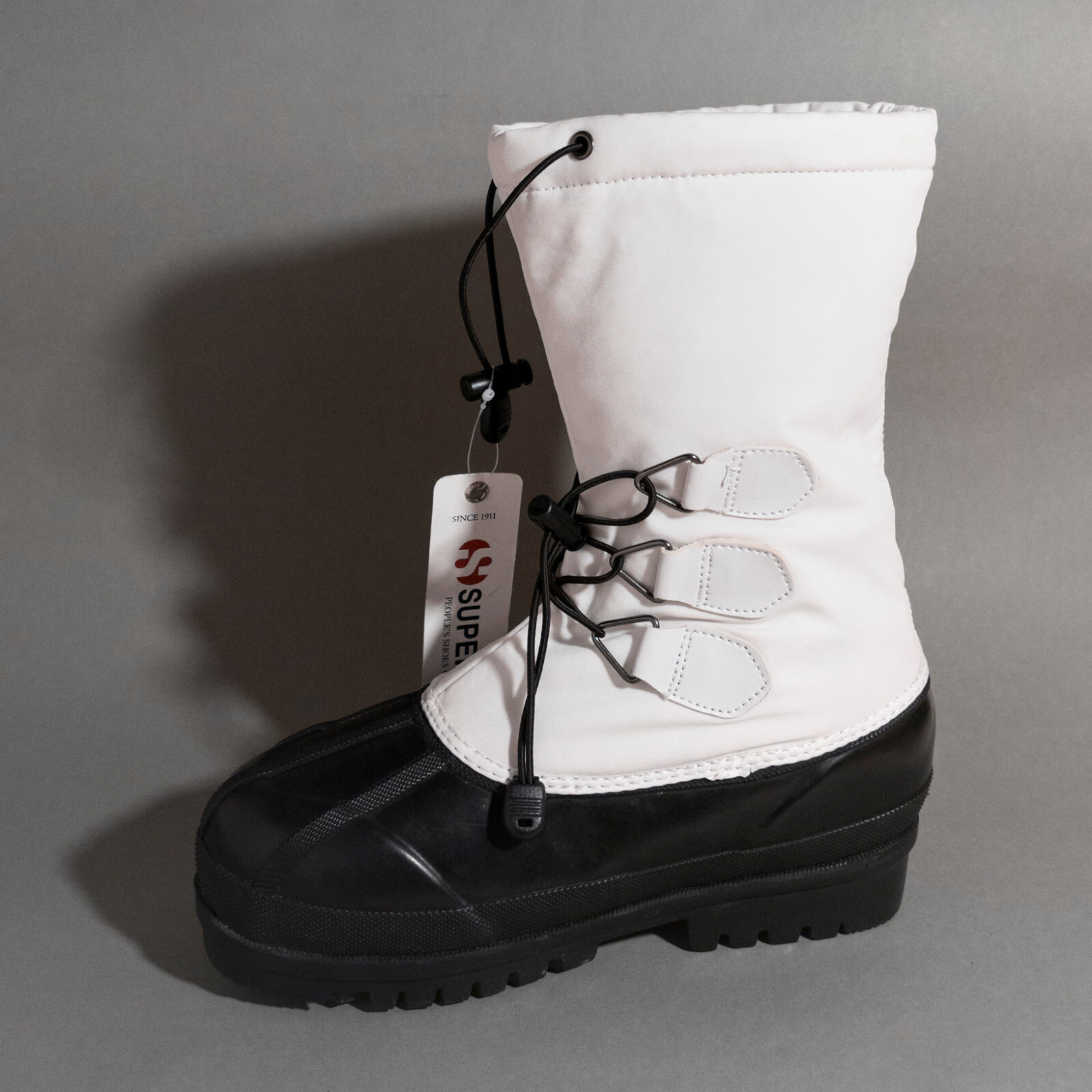 NP~150€ Superga Alpina snow boots 39 retro winter boots rubber textile White