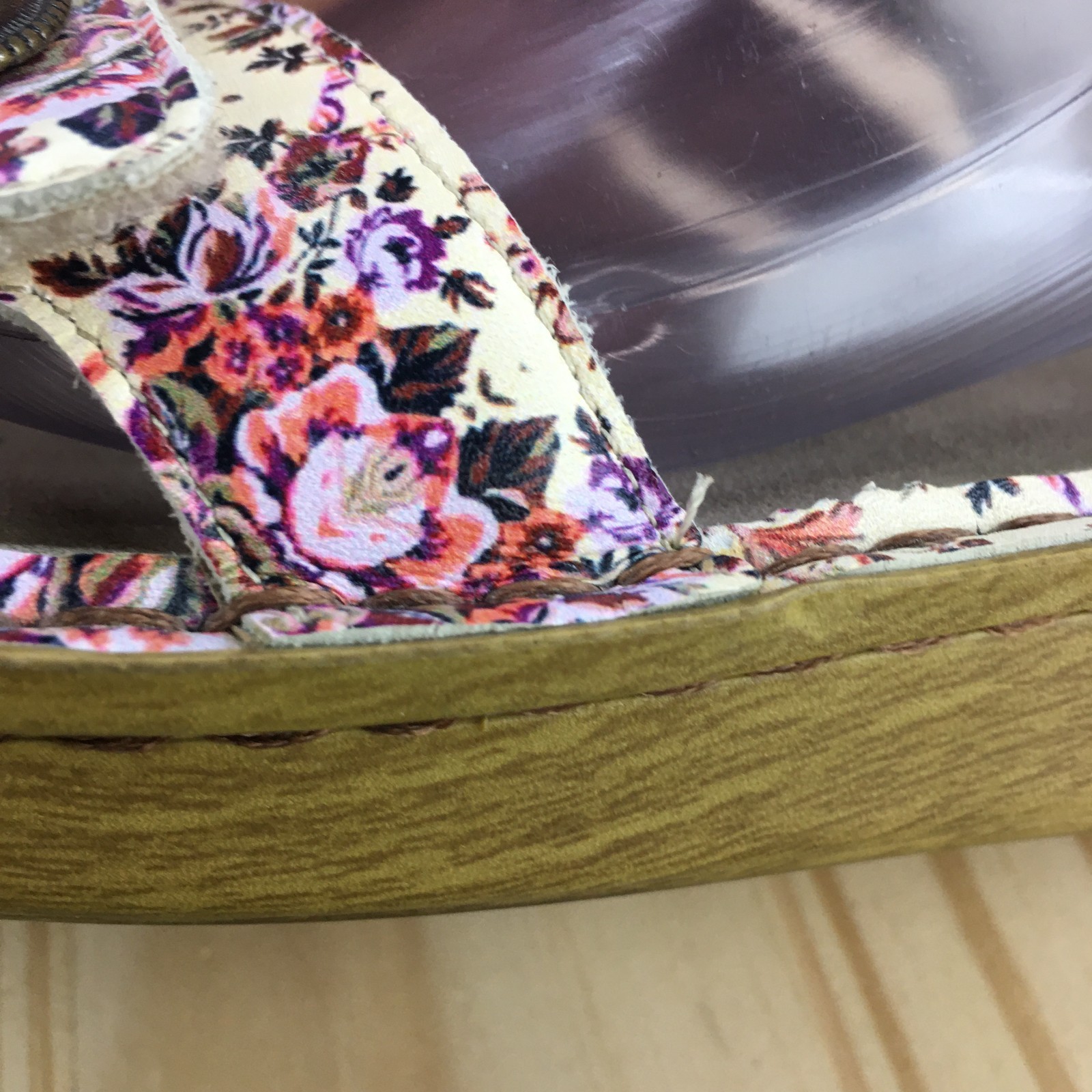 Alegria Sandals Womens 41 Muticolor Vienna Ankle Straps Leather Floral Casual