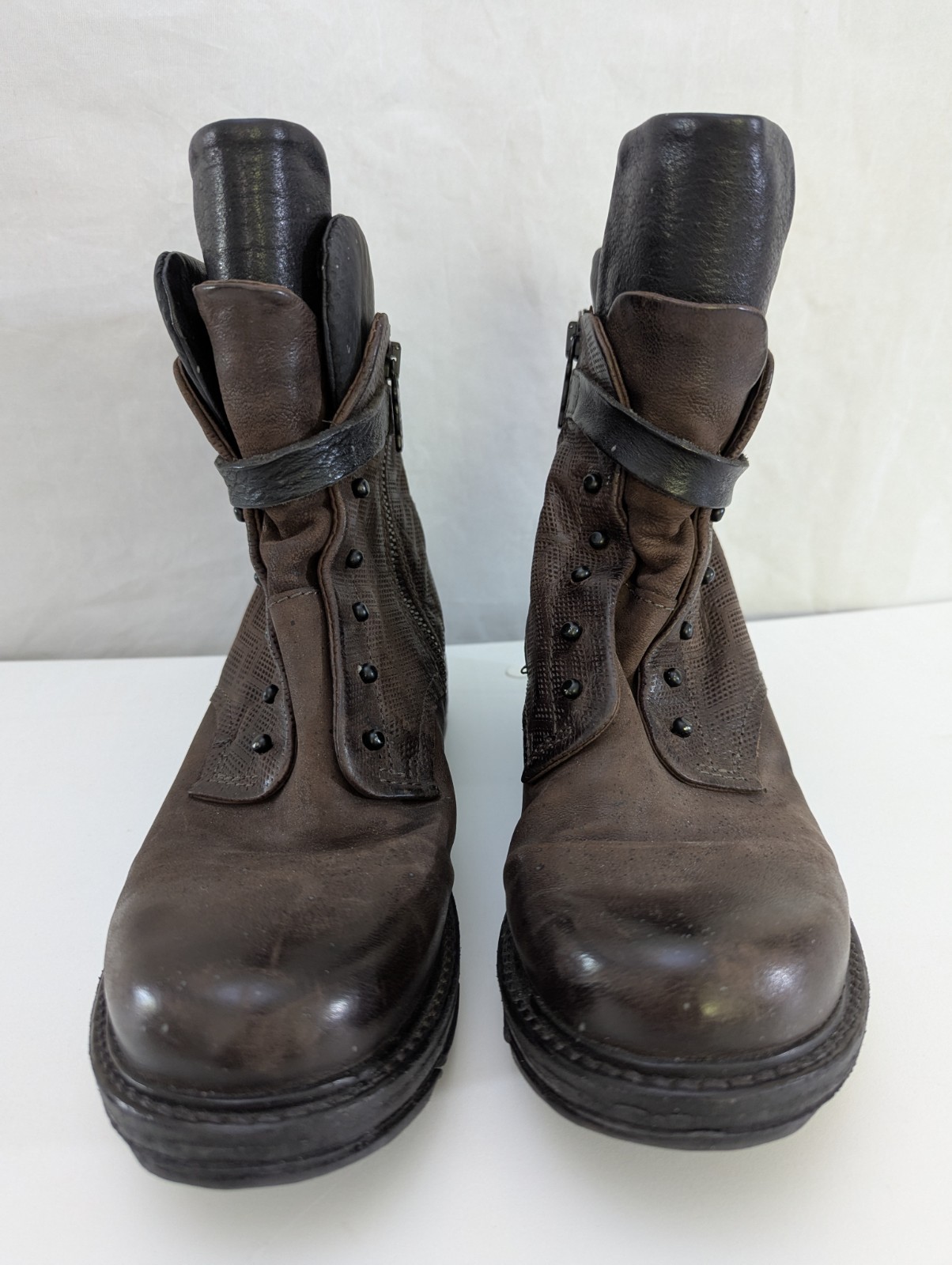 A.S. 98 Ankle Boots Booties 38 Chocolate Brown Victorian Look Original Box