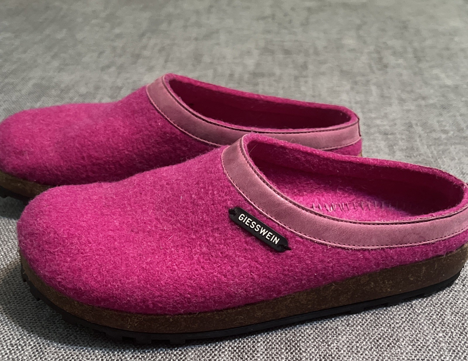 Giesswein Chamerau Fuschia Pink Wool Clog Mules Shoes Women’s SZ EU 40 US 9