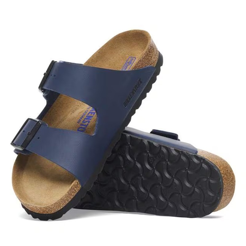 Birkenstock Arizona Birko-Flor Blue Sandals Soft Footbed Unisex Shoes Size37-45