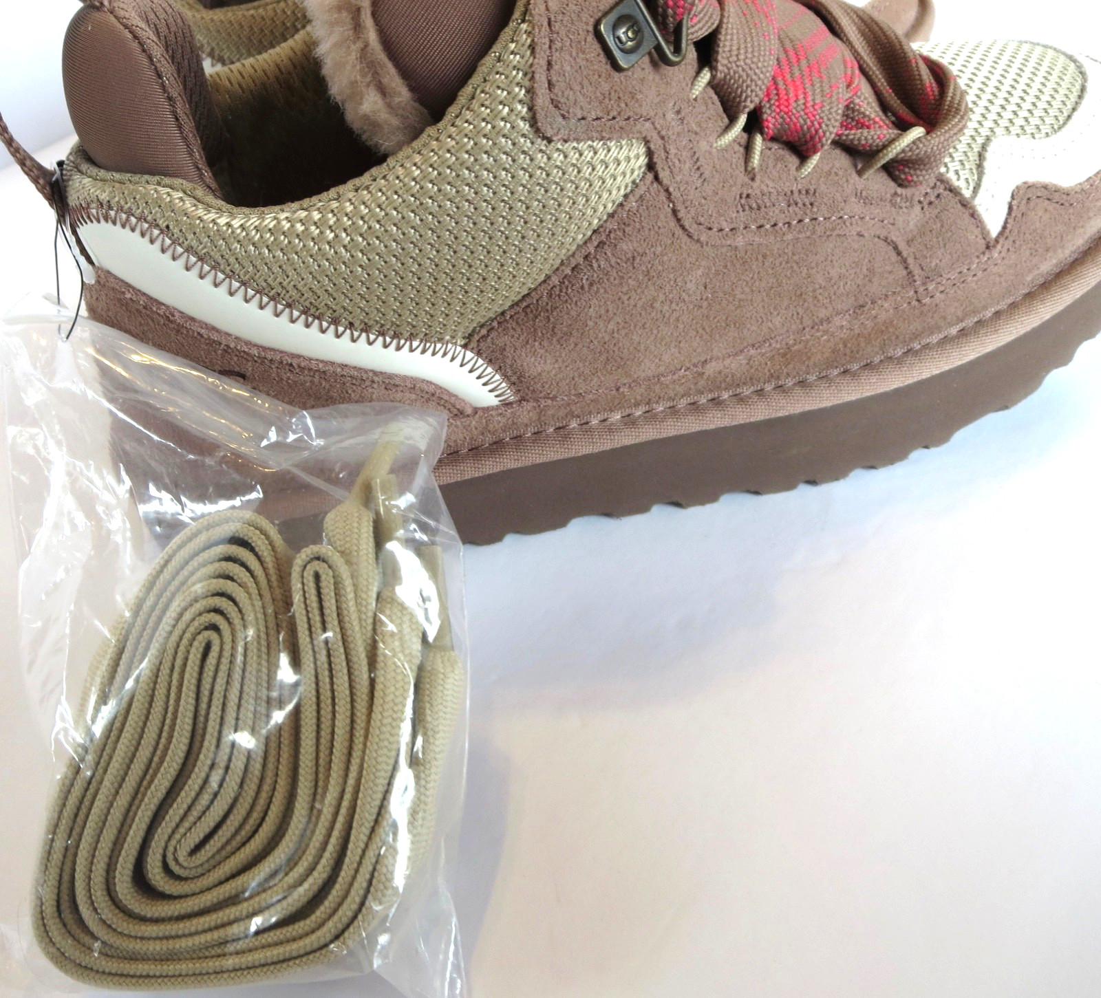 Ugg Lowmel Shoes (Size 9) Shearling Lined Sneakers 1144032 Rocky Oak Extra Laces